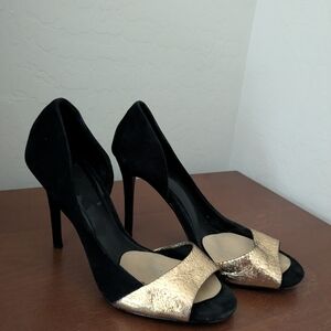 Coach Black and Gold Heels